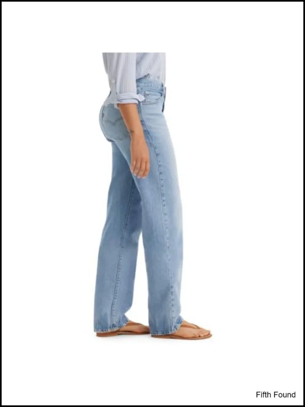 Mid Rise Straight Leg Jeans Wide Leg Loose Fit 31